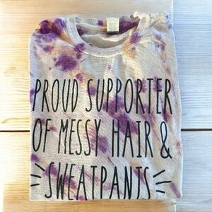 Funny Tie Dye Long Sleeve Shirt | Size Large